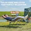 imageTIMBER RIDGE Oversized Zero Gravity Chair Padded Reclining Lounge Chair with Adjustable Headrest ampamp Cup Holder Heavy Duty Support 350 lbs Foldable for Camping Lawn Outdoor ampamp IndoorBrown1 Pack