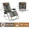 imageTIMBER RIDGE Oversized Zero Gravity Chair Padded Reclining Lounge Chair with Adjustable Headrest ampamp Cup Holder Heavy Duty Support 350 lbs Foldable for Camping Lawn Outdoor ampamp IndoorBrown1 Pack