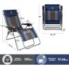 imageTIMBER RIDGE Oversized Zero Gravity Chair Padded Reclining Lounge Chair with Adjustable Headrest ampamp Cup Holder Heavy Duty Support 350 lbs Foldable for Camping Lawn Outdoor ampamp IndoorBlue1 Pack