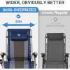 imageTIMBER RIDGE Oversized Zero Gravity Chair Padded Reclining Lounge Chair with Adjustable Headrest ampamp Cup Holder Heavy Duty Support 350 lbs Foldable for Camping Lawn Outdoor ampamp IndoorBlue1 Pack