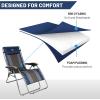 imageTIMBER RIDGE Oversized Zero Gravity Chair Padded Reclining Lounge Chair with Adjustable Headrest ampamp Cup Holder Heavy Duty Support 350 lbs Foldable for Camping Lawn Outdoor ampamp IndoorBlue1 Pack