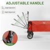 imageTIMBER RIDGE Tailgate Collapsible Folding Wagon Cart Heavy Duty Utility Push Pull Beach Wagon Foldable Outdoor Grocery Cart with Side Pockets for Camping Garden Shopping Holds 225 lbs Red