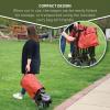 imageTIMBER RIDGE Tailgate Collapsible Folding Wagon Cart Heavy Duty Utility Push Pull Beach Wagon Foldable Outdoor Grocery Cart with Side Pockets for Camping Garden Shopping Holds 225 lbs Red