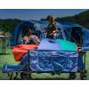 imageTIMBER RIDGE Tailgate Collapsible Folding Wagon Cart Heavy Duty Utility Push Pull Beach Wagon Foldable Outdoor Grocery Cart with Side Pockets for Camping Garden Shopping Holds 225 lbs Blue