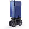 imageTIMBER RIDGE Tailgate Collapsible Folding Wagon Cart Heavy Duty Utility Push Pull Beach Wagon Foldable Outdoor Grocery Cart with Side Pockets for Camping Garden Shopping Holds 225 lbs Blue