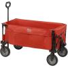 imageTIMBER RIDGE Tailgate Collapsible Folding Wagon Cart Heavy Duty Utility Push Pull Beach Wagon Foldable Outdoor Grocery Cart with Side Pockets for Camping Garden Shopping Holds 225 lbs Red