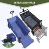 imageTIMBER RIDGE Tailgate Collapsible Folding Wagon Cart Heavy Duty Utility Push Pull Beach Wagon Foldable Outdoor Grocery Cart with Side Pockets for Camping Garden Shopping Holds 225 lbs Blue