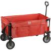 imageTIMBER RIDGE Tailgate Collapsible Folding Wagon Cart Heavy Duty Utility Push Pull Beach Wagon Foldable Outdoor Grocery Cart with Side Pockets for Camping Garden Shopping Holds 225 lbs Red