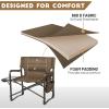 imageTIMBER RIDGE XXL Upgraded Oversized Directors Chairs with Foldable Side Table Detachable Side Pocket Heavy Duty Folding Camping Chair up to 600 Lbs Weight Capacity Grey Ideal Gift 2 PackBrown2 Pack