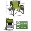 imageTIMBER RIDGE XXL Upgraded Oversized Directors Chairs with Foldable Side Table Detachable Side Pocket Heavy Duty Folding Camping Chair up to 600 Lbs Weight Capacity Grey Ideal Gift 2 PackGreen