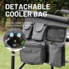 imageTIMBER RIDGE XXL Upgraded Oversized Directors Chairs with Foldable Side Table Detachable Side Pocket Heavy Duty Folding Camping Chair up to 600 Lbs Weight Capacity Grey Ideal Gift 2 PackDark Grey2 Pack