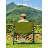 imageTIMBER RIDGE XXL Upgraded Oversized Directors Chairs with Foldable Side Table Detachable Side Pocket Heavy Duty Folding Camping Chair up to 600 Lbs Weight Capacity Grey Ideal Gift 2 PackGreen