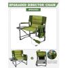 imageTIMBER RIDGE XXL Upgraded Oversized Directors Chairs with Foldable Side Table Detachable Side Pocket Heavy Duty Folding Camping Chair up to 600 Lbs Weight Capacity Grey Ideal Gift 2 PackGreen