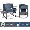 imageTIMBER RIDGE XXL Upgraded Oversized Directors Chairs with Foldable Side Table Detachable Side Pocket Heavy Duty Folding Camping Chair up to 600 Lbs Weight Capacity Grey Ideal Gift 2 PackBlue2 Pack