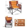imageTIMBER RIDGE XXL Upgraded Oversized Directors Chairs with Foldable Side Table Detachable Side Pocket Heavy Duty Folding Camping Chair up to 600 Lbs Weight Capacity Grey Ideal Gift 2 PackOrange