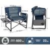 imageTIMBER RIDGE XXL Upgraded Oversized Directors Chairs with Foldable Side Table Detachable Side Pocket Heavy Duty Folding Camping Chair up to 600 Lbs Weight Capacity Grey Ideal Gift 2 PackBlue
