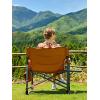 imageTIMBER RIDGE XXL Upgraded Oversized Directors Chairs with Foldable Side Table Detachable Side Pocket Heavy Duty Folding Camping Chair up to 600 Lbs Weight Capacity Grey Ideal Gift 2 PackOrange