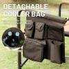 imageTIMBER RIDGE XXL Upgraded Oversized Directors Chairs with Foldable Side Table Detachable Side Pocket Heavy Duty Folding Camping Chair up to 600 Lbs Weight Capacity Grey Ideal Gift 2 PackBrown