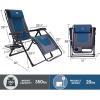 imageTIMBER RIDGE Zero Gravity Chair Oversized Recliner 350lbs Capacity Patio Lounge Chair Padded Lawn Chair with Headrest XXL for Outdoor Camping Patio LawnBlue