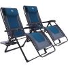 imageTIMBER RIDGE Zero Gravity Chair Oversized Recliner 350lbs Capacity Patio Lounge Chair Padded Lawn Chair with Headrest XXL for Outdoor Camping Patio LawnBlue