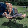 imageTIMBER RIDGE Zero Gravity Chairs Folding Recliner Chair Padded with Cup Holder and Headrest Adjustable Lounge Reclining Chair for Outdoor Camping Lawn Patio Indoor Supports 350lbs BrownGrey