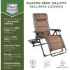 imageTIMBER RIDGE Zero Gravity Chairs Folding Recliner Chair Padded with Cup Holder and Headrest Adjustable Lounge Reclining Chair for Outdoor Camping Lawn Patio Indoor Supports 350lbs BrownBrown