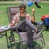 imageTIMBER RIDGE Zero Gravity Chairs Folding Recliner Chair Padded with Cup Holder and Headrest Adjustable Lounge Reclining Chair for Outdoor Camping Lawn Patio Indoor Supports 350lbs BrownGrey