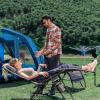 imageTIMBER RIDGE Zero Gravity Chairs Folding Recliner Chair Padded with Cup Holder and Headrest Adjustable Lounge Reclining Chair for Outdoor Camping Lawn Patio Indoor Supports 350lbs BrownGrey