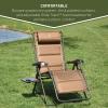 imageTIMBER RIDGE Zero Gravity Chairs Folding Recliner Chair Padded with Cup Holder and Headrest Adjustable Lounge Reclining Chair for Outdoor Camping Lawn Patio Indoor Supports 350lbs BrownBrown