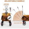 imageTimber Ridge 47quot L Collapsible Wagon with Tailgate ampamp Brake 300lbs Heavy Duty Beach Wagon with AllTerrain Big Wheels 250L Foldable Utility Cart for Sand Camping Sports Shopping BlueOrange