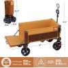 imageTimber Ridge 47quot L Collapsible Wagon with Tailgate ampamp Brake 300lbs Heavy Duty Beach Wagon with AllTerrain Big Wheels 250L Foldable Utility Cart for Sand Camping Sports Shopping BlueOrange