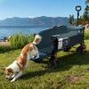 imageTimber Ridge 47quot L Collapsible Wagon with Tailgate ampamp Brake 300lbs Heavy Duty Beach Wagon with AllTerrain Big Wheels 250L Foldable Utility Cart for Sand Camping Sports Shopping BlueBlue