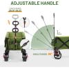 imageTimber Ridge 47quot L Collapsible Wagon with Tailgate ampamp Brake 300lbs Heavy Duty Beach Wagon with AllTerrain Big Wheels 250L Foldable Utility Cart for Sand Camping Sports Shopping BlueGreen