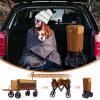 imageTimber Ridge 47quot L Collapsible Wagon with Tailgate ampamp Brake 300lbs Heavy Duty Beach Wagon with AllTerrain Big Wheels 250L Foldable Utility Cart for Sand Camping Sports Shopping BlueOrange