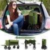 imageTimber Ridge 47quot L Collapsible Wagon with Tailgate ampamp Brake 300lbs Heavy Duty Beach Wagon with AllTerrain Big Wheels 250L Foldable Utility Cart for Sand Camping Sports Shopping BlueGreen