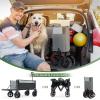 imageTimber Ridge 47quot L Collapsible Wagon with Tailgate ampamp Brake 300lbs Heavy Duty Beach Wagon with AllTerrain Big Wheels 250L Foldable Utility Cart for Sand Camping Sports Shopping BlueGray