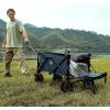 imageTimber Ridge 47quot L Collapsible Wagon with Tailgate ampamp Brake 300lbs Heavy Duty Beach Wagon with AllTerrain Big Wheels 250L Foldable Utility Cart for Sand Camping Sports Shopping BlueBlue