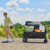 imageTimber Ridge 512quot Extended Collapsible Wagon  HeavyDuty Utility Cart with AllTerrain Wheels Brakes ampamp Cargo Net 400L Capacity for Camping Sports ampamp Shopping BlueGray