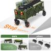 imageTimber Ridge 512quot Extended Collapsible Wagon  HeavyDuty Utility Cart with AllTerrain Wheels Brakes ampamp Cargo Net 400L Capacity for Camping Sports ampamp Shopping BlueGreen