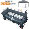 imageTimber Ridge 512quot Extended Collapsible Wagon  HeavyDuty Utility Cart with AllTerrain Wheels Brakes ampamp Cargo Net 400L Capacity for Camping Sports ampamp Shopping BlueGray