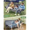 imageTimber Ridge Double Camping Chair Heavy Duty Outdoor Folding Camp Couch Loveseat Camping Chairs Perfect for Campsites PatioLawn Soccer Games or Other Youth Sports Supports 600 lbs3 Persongrey