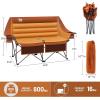 imageTimber Ridge Double Camping Chair Heavy Duty Outdoor Folding Camp Couch Loveseat Camping Chairs Perfect for Campsites PatioLawn Soccer Games or Other Youth Sports Supports 600 lbsOrange