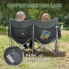 imageTimber Ridge Double Camping Chair Heavy Duty Outdoor Folding Camp Couch Loveseat Camping Chairs Perfect for Campsites PatioLawn Soccer Games or Other Youth Sports Supports 600 lbsGrey