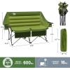 imageTimber Ridge Double Camping Chair Heavy Duty Outdoor Folding Camp Couch Loveseat Camping Chairs Perfect for Campsites PatioLawn Soccer Games or Other Youth Sports Supports 600 lbsGreen