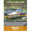 imageTimber Ridge Double Camping Chair Heavy Duty Outdoor Folding Camp Couch Loveseat Camping Chairs Perfect for Campsites PatioLawn Soccer Games or Other Youth Sports Supports 600 lbs3 Persongrey