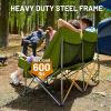 imageTimber Ridge Double Camping Chair Heavy Duty Outdoor Folding Camp Couch Loveseat Camping Chairs Perfect for Campsites PatioLawn Soccer Games or Other Youth Sports Supports 600 lbsGreen