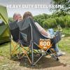 imageTimber Ridge Double Camping Chair Heavy Duty Outdoor Folding Camp Couch Loveseat Camping Chairs Perfect for Campsites PatioLawn Soccer Games or Other Youth Sports Supports 600 lbsGrey