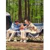 imageTimber Ridge Double Camping Chair Heavy Duty Outdoor Folding Camp Couch Loveseat Camping Chairs Perfect for Campsites PatioLawn Soccer Games or Other Youth Sports Supports 600 lbs3 Personblue
