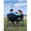 imageTimber Ridge Double Camping Chair Heavy Duty Outdoor Folding Camp Couch Loveseat Camping Chairs Perfect for Campsites PatioLawn Soccer Games or Other Youth Sports Supports 600 lbsLoveseat Blue