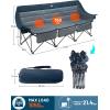 imageTimber Ridge Double Camping Chair Heavy Duty Outdoor Folding Camp Couch Loveseat Camping Chairs Perfect for Campsites PatioLawn Soccer Games or Other Youth Sports Supports 600 lbs3 Personblue